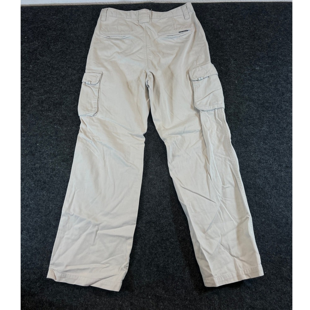 Vintage Quiksilver Tan Cargo Pants Mens 31 Khaki Wide Leg Skate Baggy 90s Y2K